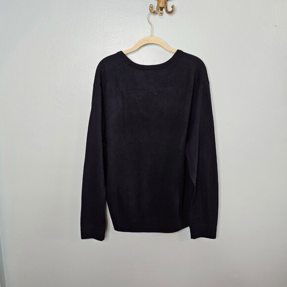 Banana Republic Merino V-Neck Navy Sweater, XXL - Picture 4 of 8